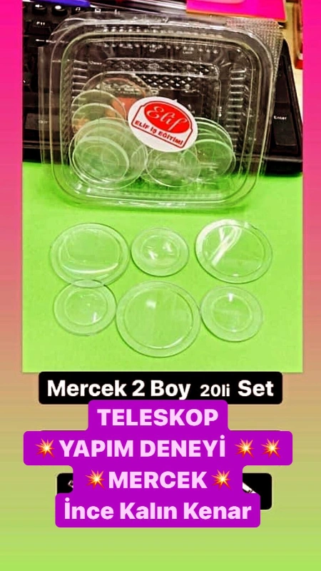 TELESKOP Mercek İnce Ve Kalın Kenar / Paket 20 çift