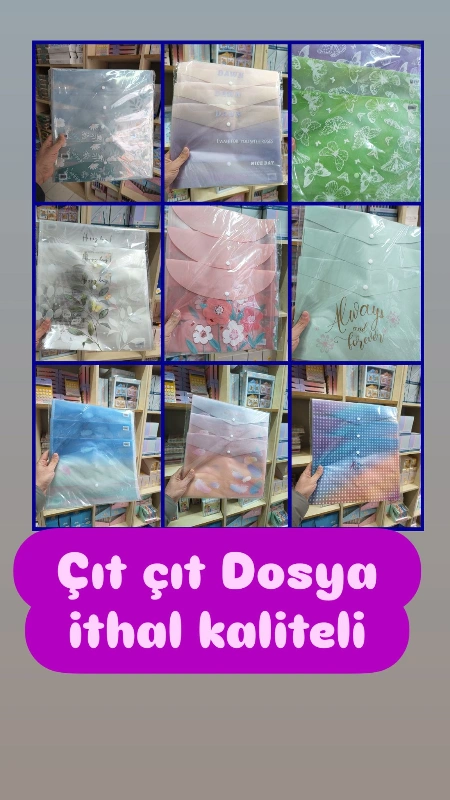 KALİTELİ İTHAL ÇIT ÇIT DOSYA / PAKET 12 ADET