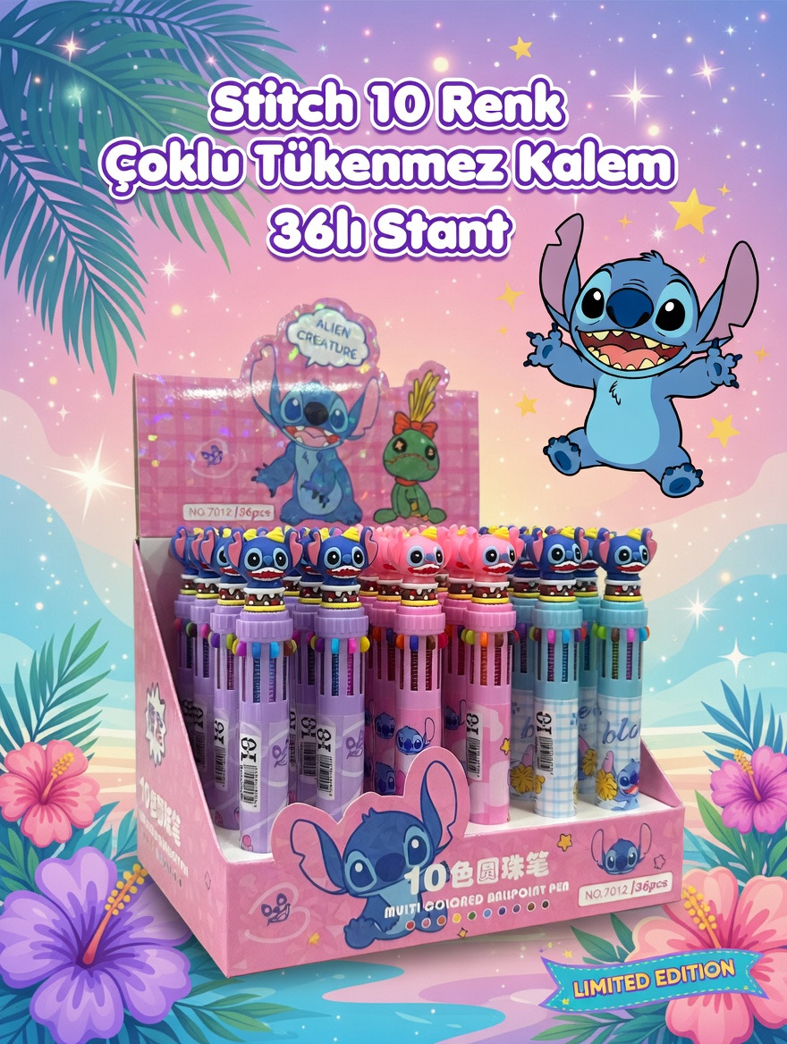 Stitich 10 Renk Luks Kalem / 36li stant