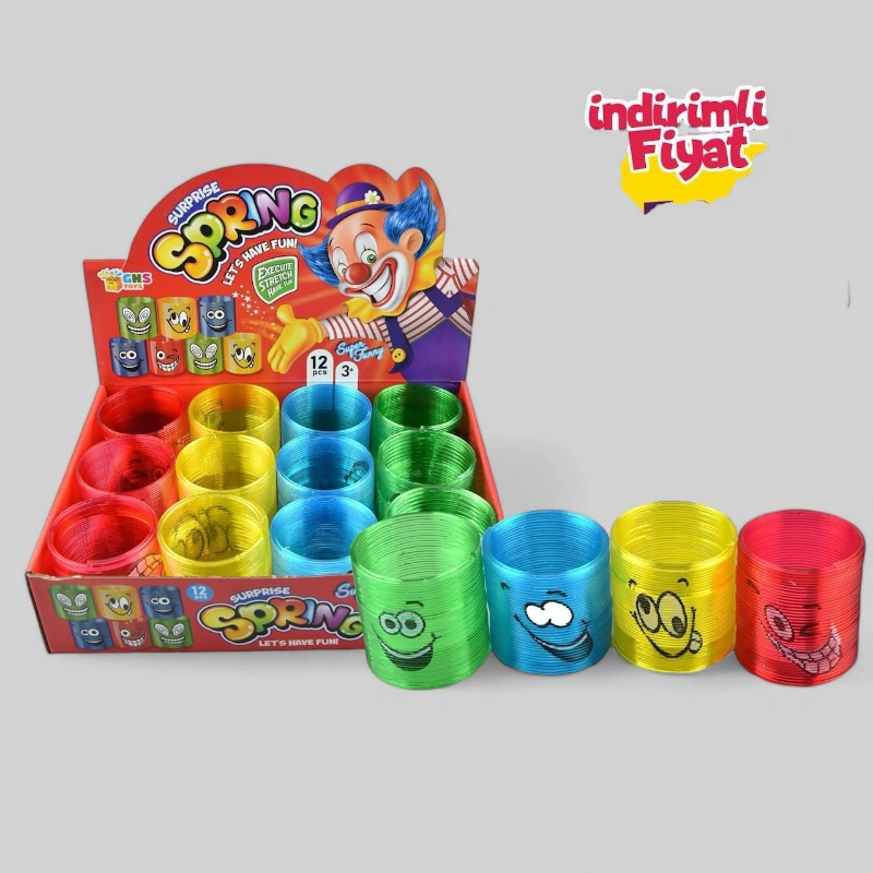 Emojikli Metalik Stres Yayı / 12li Paket