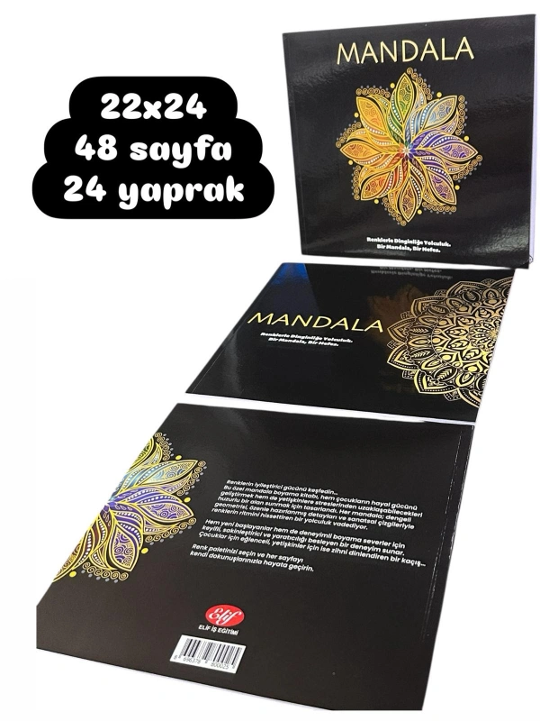 MANDALA BOYAMA KİTABI 22 X  24CM / 24LÜ PAKET