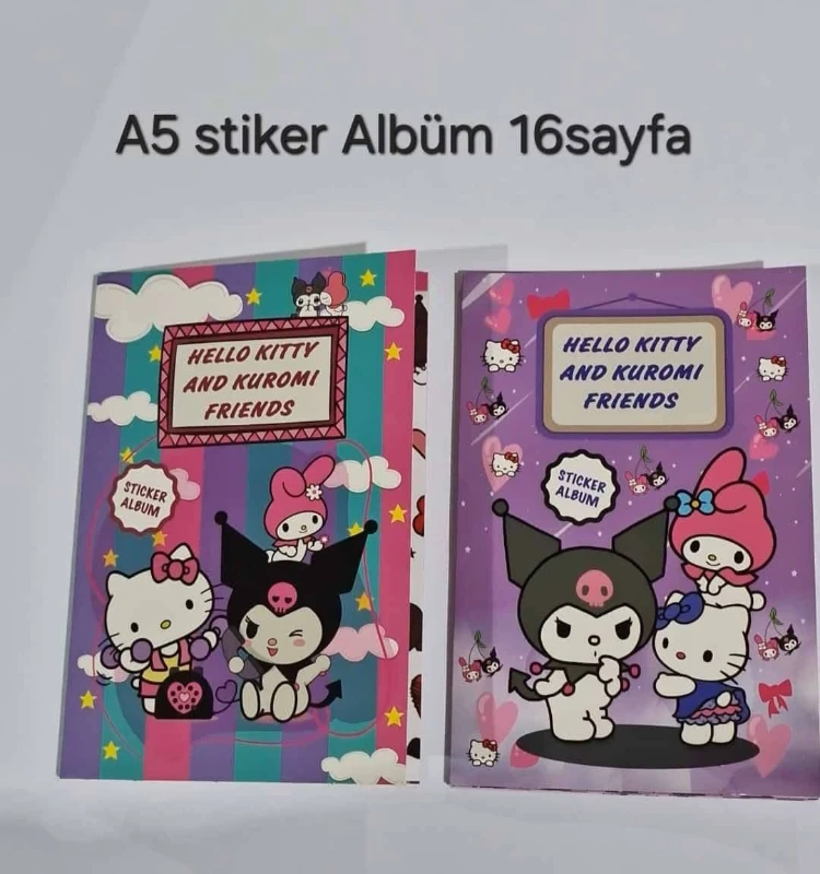 Adet: 60 ₺ / A5 Kuromi Sticker Defter / 12li Paket