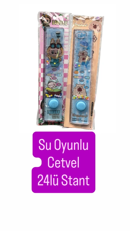 CAPPYBAR- LABUBU SU OYUNLU SULU CETVEL / 24LÜ PAKET