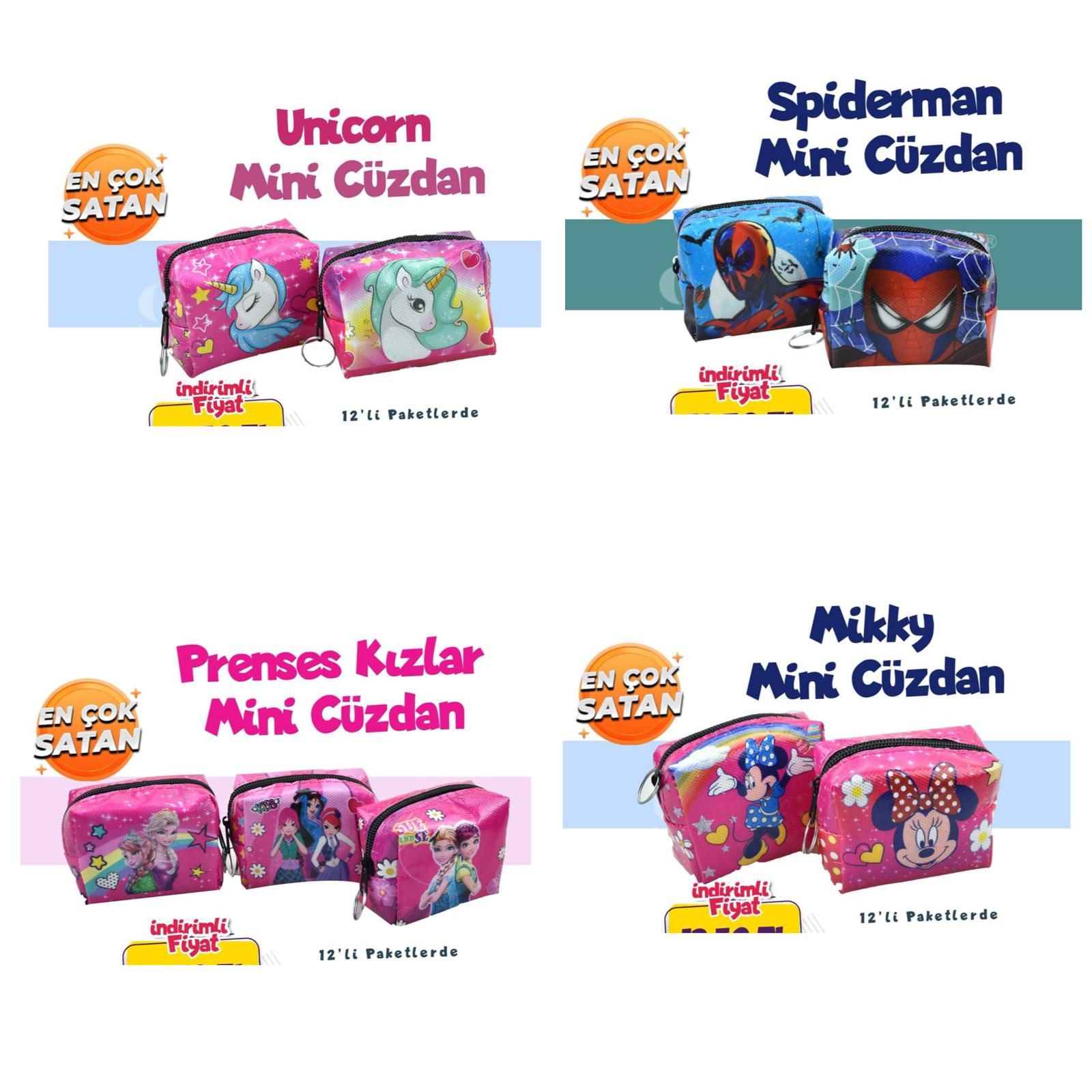 MİNİ CÜZDAN DESENLİ ( 24LÜ )