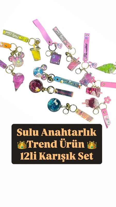 Sulu Anahtarlık Trendy / 12li Karma Model