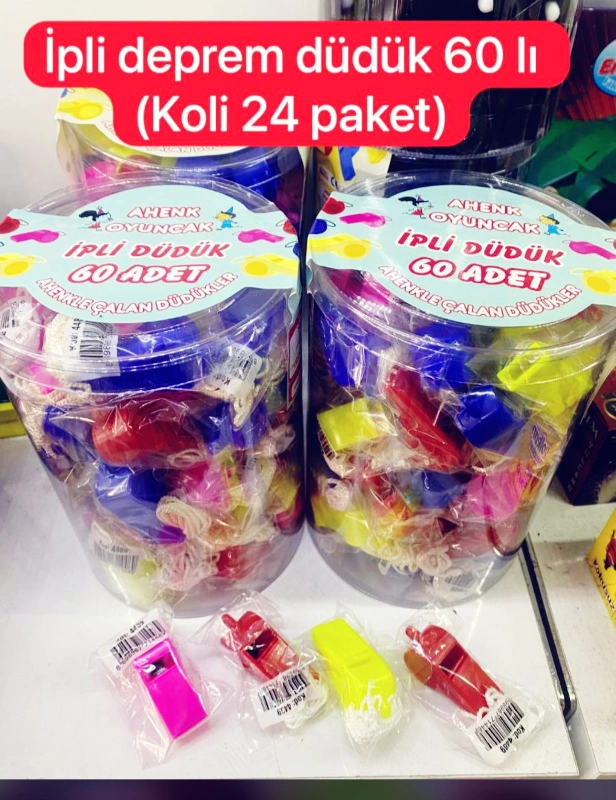 İpli Polis Düdük / 60lı paket
