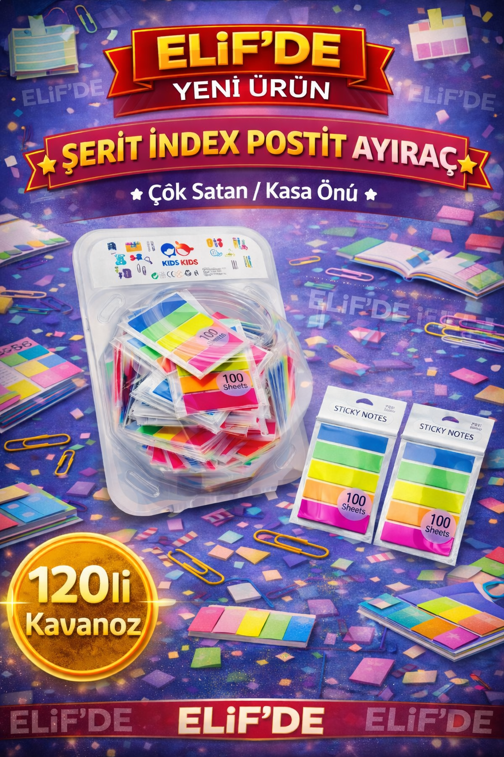 ŞERIT POSTIT INDEX / 120li Kavanoz