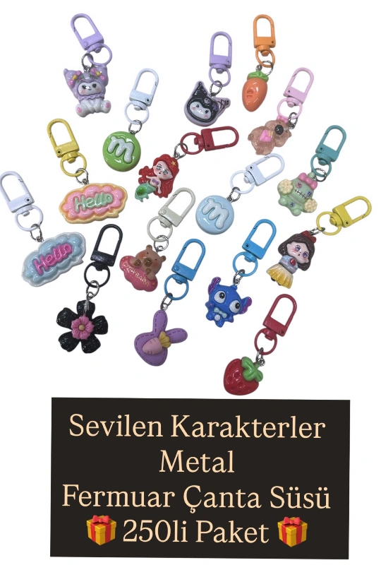 FERMUAR / ÇANTA SÜSÜ / 250Lİ PAKET
