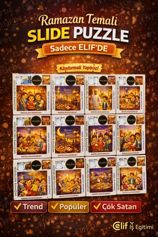 RAMAZAN TEMAZLI SLİDE PUZZLE /16LI PAKET