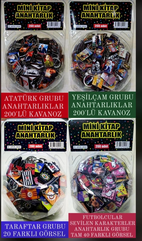 Ahşap Kitap Anahtarlık  Trend Modeller / 200lü Kasa Önü Stant