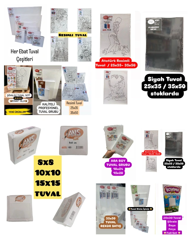 Her Boy Tuval / Tuval Setleri Özel Fiyat