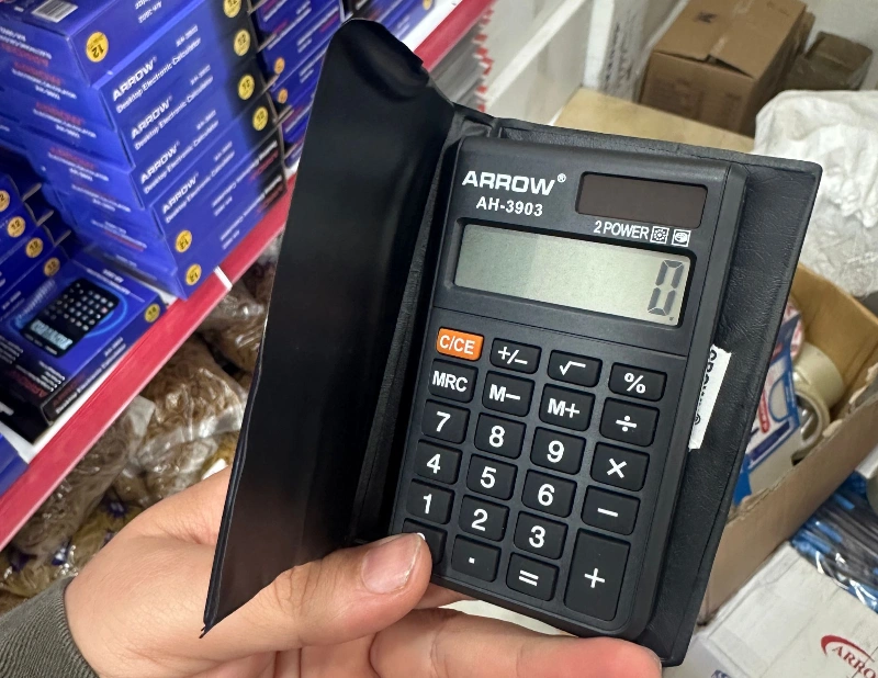 ARROW CEP HESAP MAKİNESİ (DERİ CÜZDANLI)