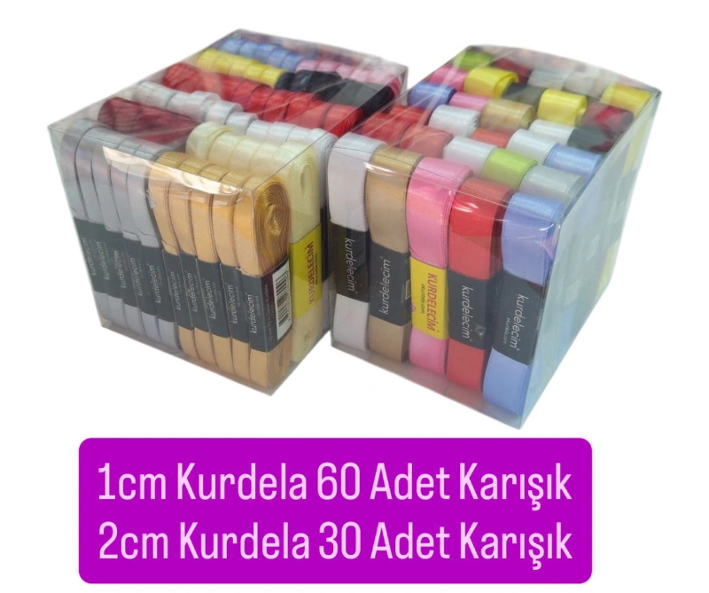 KURDELA 1 CM 60LI / 2CM 30LU PAKET
