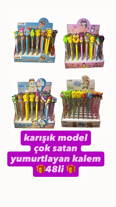 YUMURTLAYAN KALEM KARIŞIK MODELLER/ 48Lİ KARIŞIK