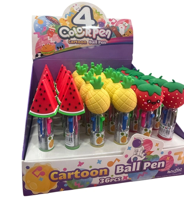 4 RENK MİNİ TÜKENMEZ MEYVE FİGÜRLÜ / 36LI STANT