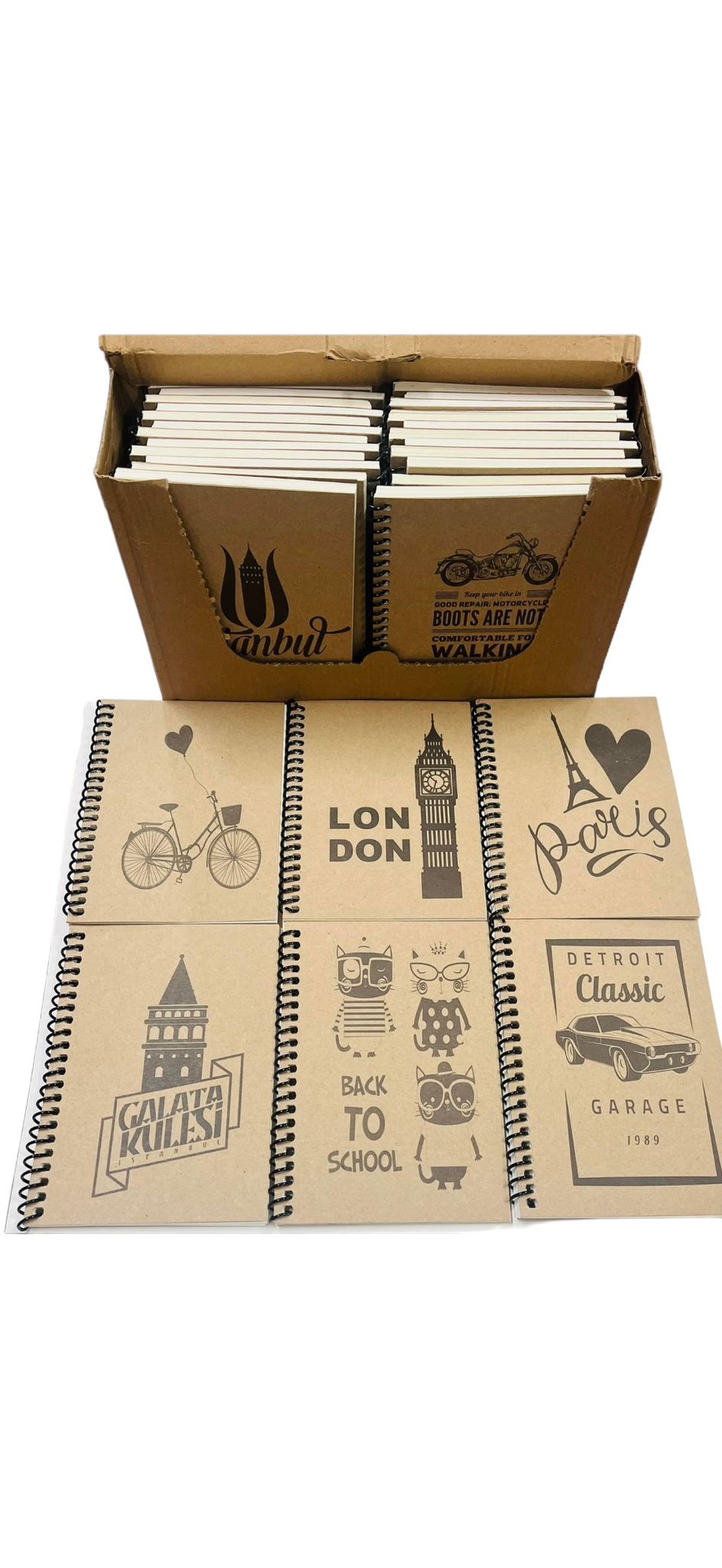 KRAFT KAPAK A6 NOT DEFTERİ (24LÜ STANT)