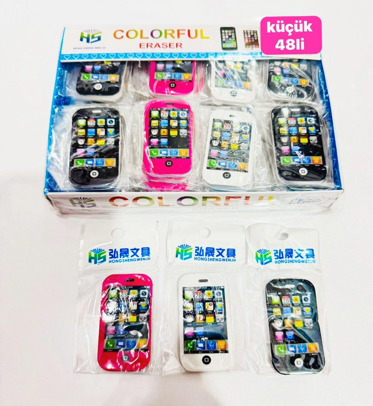 Adet: 8,5₺ /  İphone Silgi Kçk Model / paket 48li