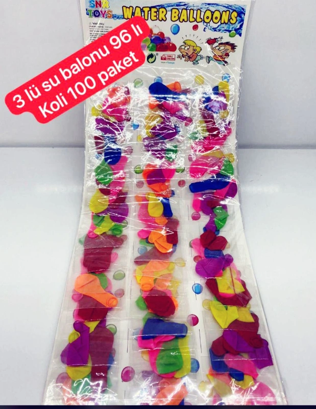 3lü Su Balonu / 96lı Kartela