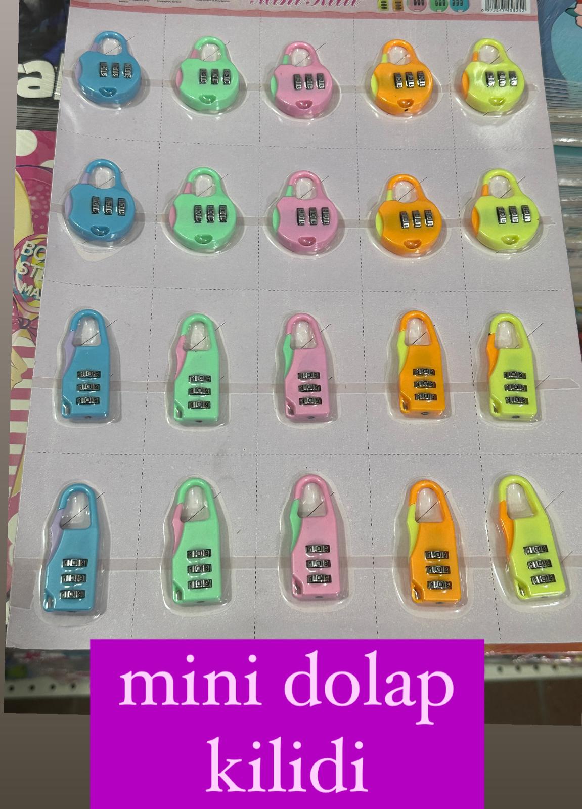 DOLAP KİLİDİ ŞEKİLLİ PASTEL RENKLER (20Lİ PAKET)