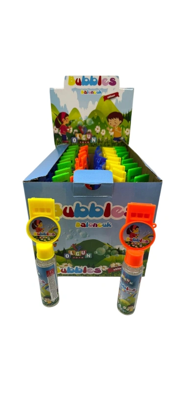Düdüklü Oyuncaklı Köpük Baloncuk / Stant 48li