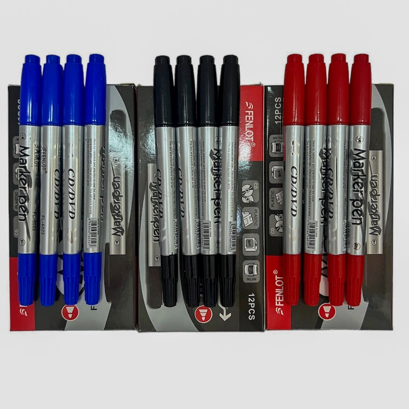 Çift Taraflı  Cd Kalemi / Asetat Kalemi / 12li paket