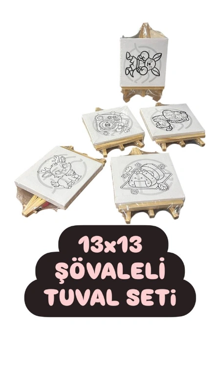 13 X 13 RESİMLİ ŞÖVALELİ TUVAL SETİ / BİTTİ